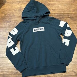 Dex Kids Dark Teal Hoodie with Bold White Print